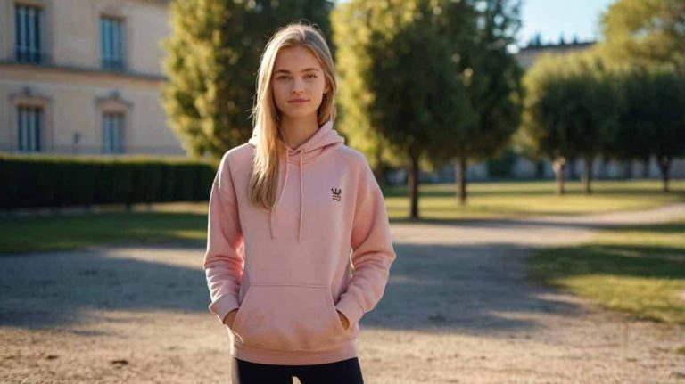 Tenue scolaire de sport avec sweat a capuche et leggins
